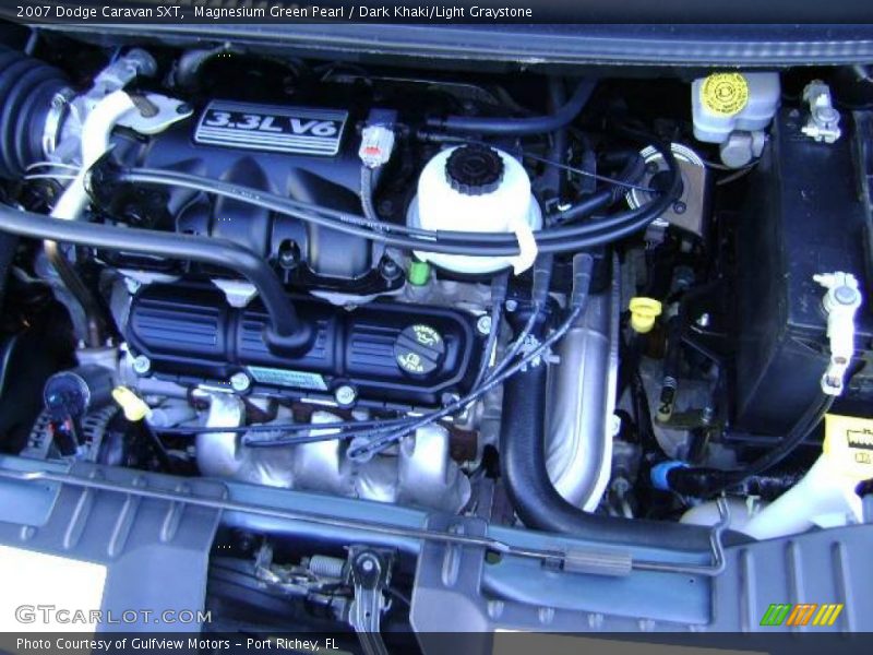 Magnesium Green Pearl / Dark Khaki/Light Graystone 2007 Dodge Caravan SXT