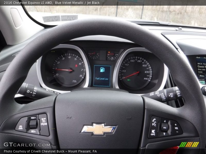 Blue Velvet Metallic / Jet Black 2016 Chevrolet Equinox LS AWD