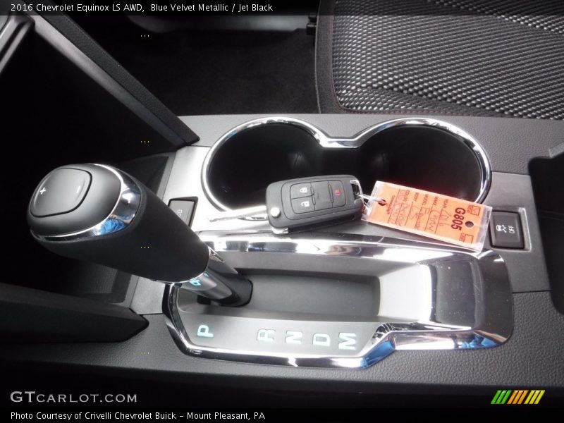 Blue Velvet Metallic / Jet Black 2016 Chevrolet Equinox LS AWD