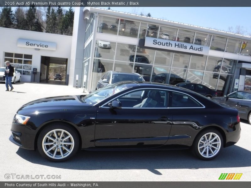 Mythos Black Metallic / Black 2016 Audi A5 Premium Plus quattro Coupe