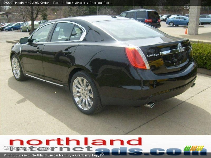 Tuxedo Black Metallic / Charcoal Black 2009 Lincoln MKS AWD Sedan
