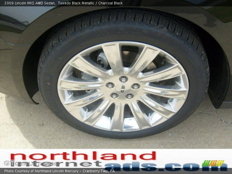 Tuxedo Black Metallic / Charcoal Black 2009 Lincoln MKS AWD Sedan
