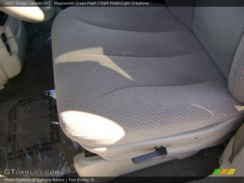 Magnesium Green Pearl / Dark Khaki/Light Graystone 2007 Dodge Caravan SXT