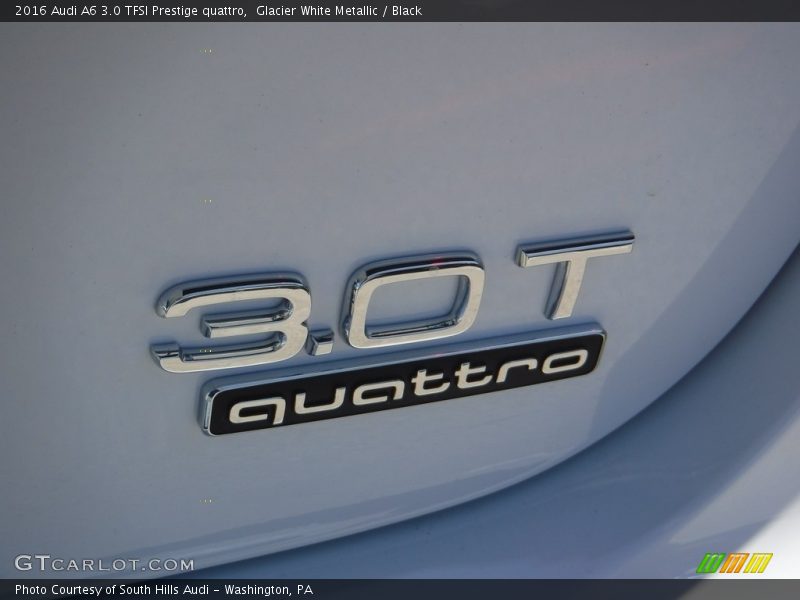 Glacier White Metallic / Black 2016 Audi A6 3.0 TFSI Prestige quattro
