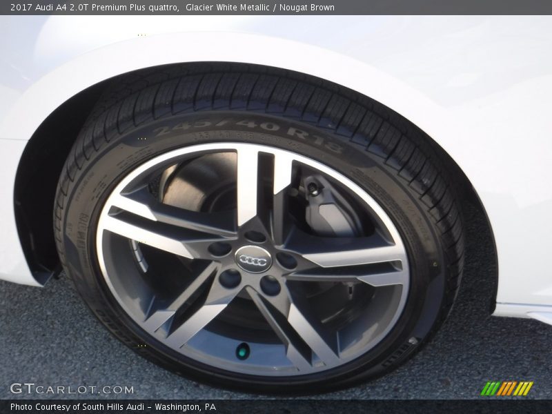 Glacier White Metallic / Nougat Brown 2017 Audi A4 2.0T Premium Plus quattro