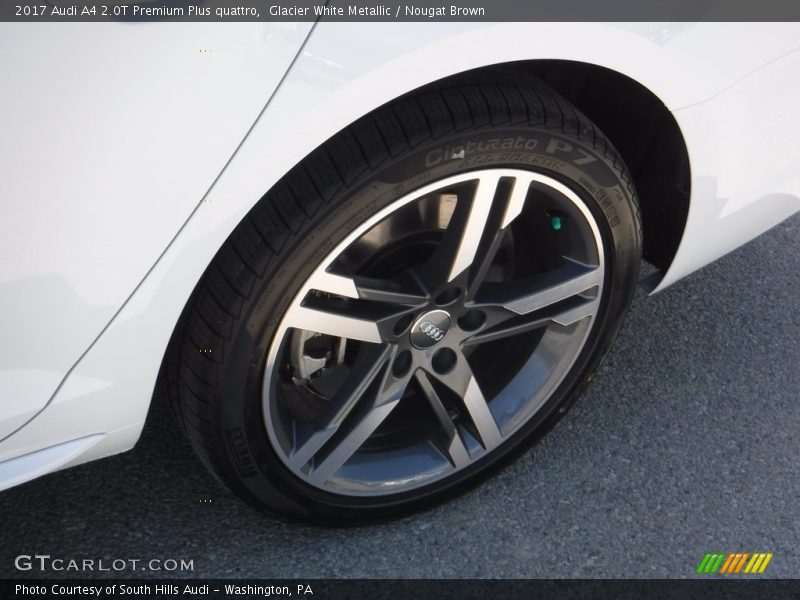Glacier White Metallic / Nougat Brown 2017 Audi A4 2.0T Premium Plus quattro