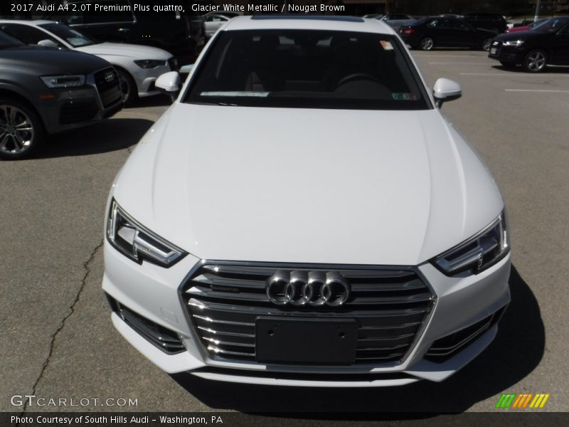 Glacier White Metallic / Nougat Brown 2017 Audi A4 2.0T Premium Plus quattro