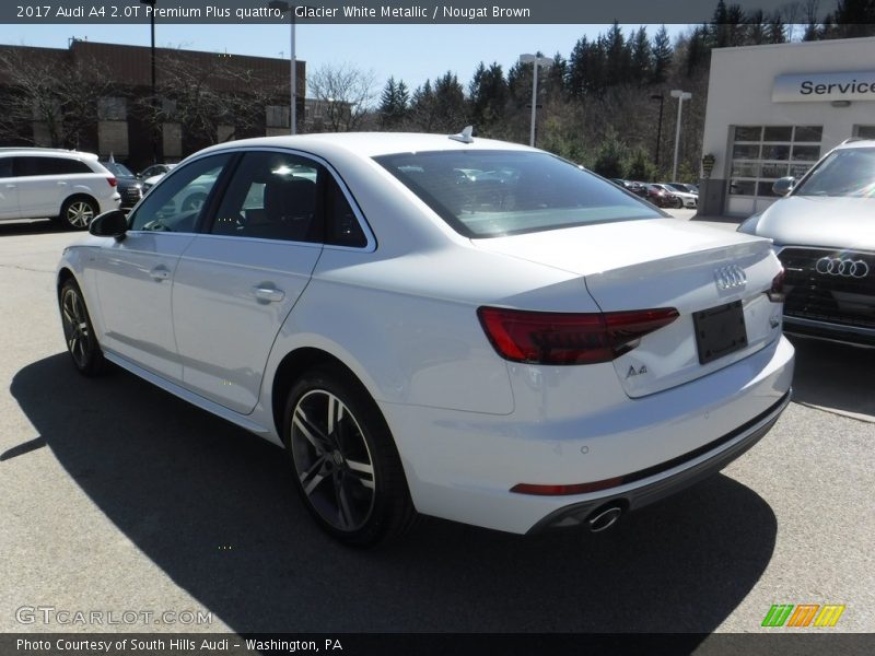 Glacier White Metallic / Nougat Brown 2017 Audi A4 2.0T Premium Plus quattro