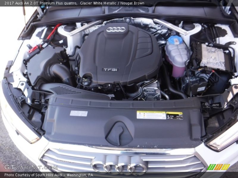 Glacier White Metallic / Nougat Brown 2017 Audi A4 2.0T Premium Plus quattro