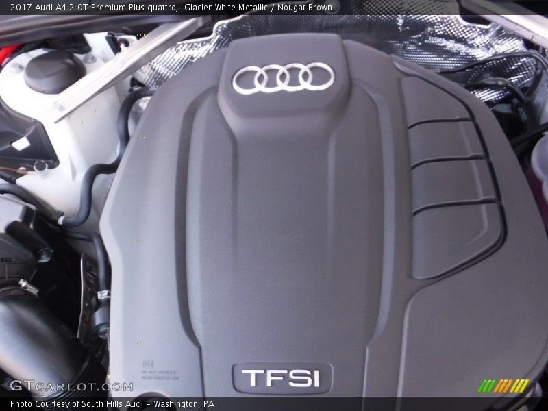 Glacier White Metallic / Nougat Brown 2017 Audi A4 2.0T Premium Plus quattro