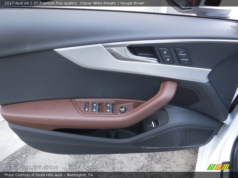 Glacier White Metallic / Nougat Brown 2017 Audi A4 2.0T Premium Plus quattro