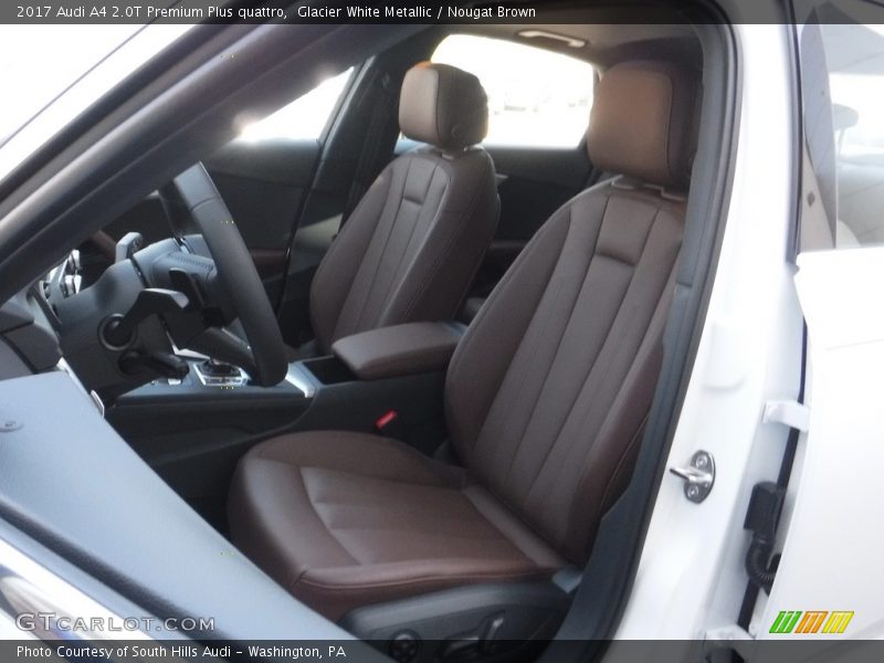 Glacier White Metallic / Nougat Brown 2017 Audi A4 2.0T Premium Plus quattro