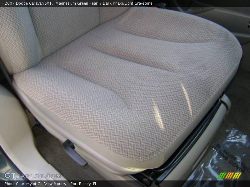 Magnesium Green Pearl / Dark Khaki/Light Graystone 2007 Dodge Caravan SXT