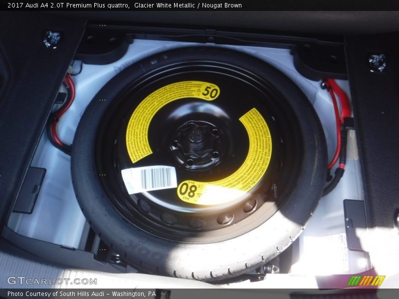 Glacier White Metallic / Nougat Brown 2017 Audi A4 2.0T Premium Plus quattro