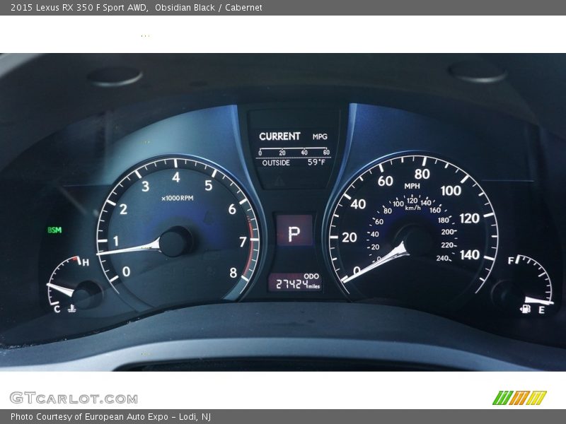 Obsidian Black / Cabernet 2015 Lexus RX 350 F Sport AWD