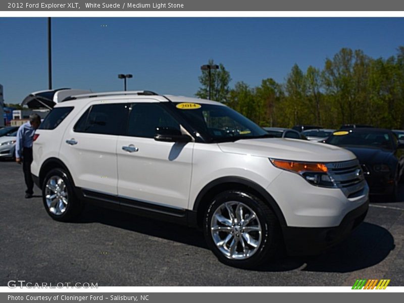 White Suede / Medium Light Stone 2012 Ford Explorer XLT