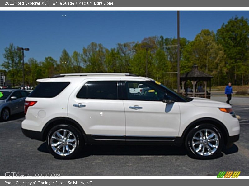 White Suede / Medium Light Stone 2012 Ford Explorer XLT