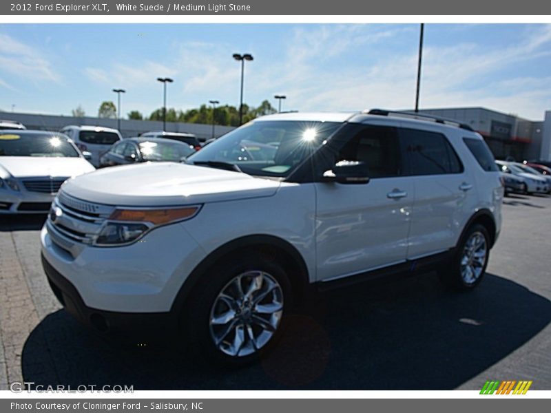 White Suede / Medium Light Stone 2012 Ford Explorer XLT