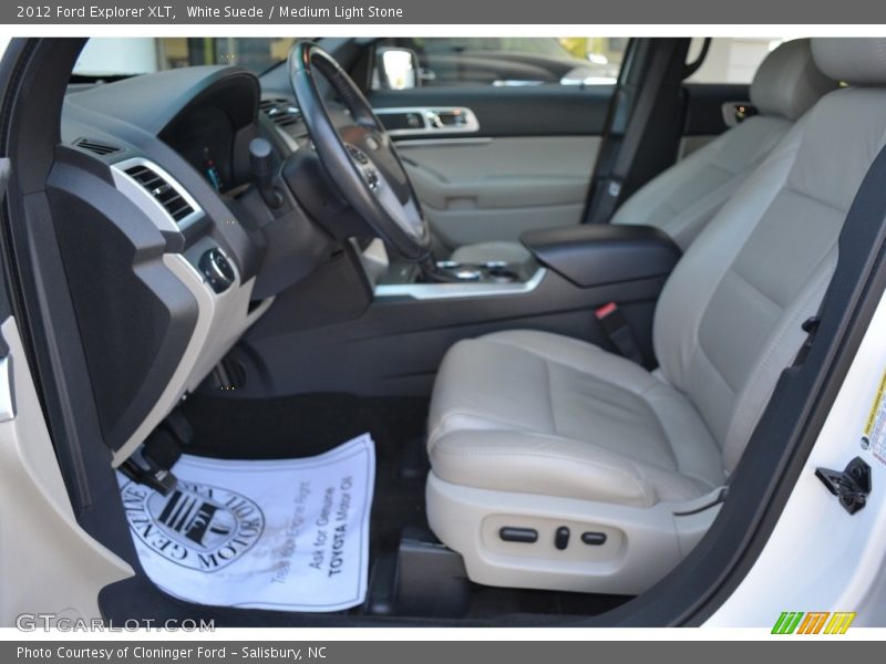 White Suede / Medium Light Stone 2012 Ford Explorer XLT