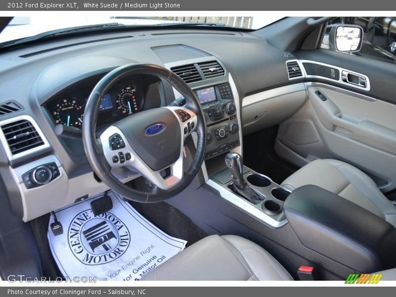 White Suede / Medium Light Stone 2012 Ford Explorer XLT