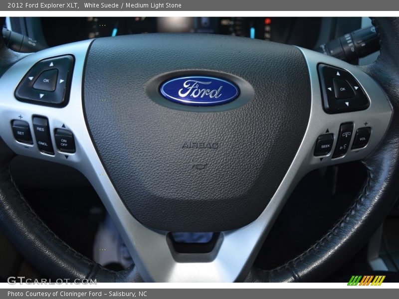 White Suede / Medium Light Stone 2012 Ford Explorer XLT
