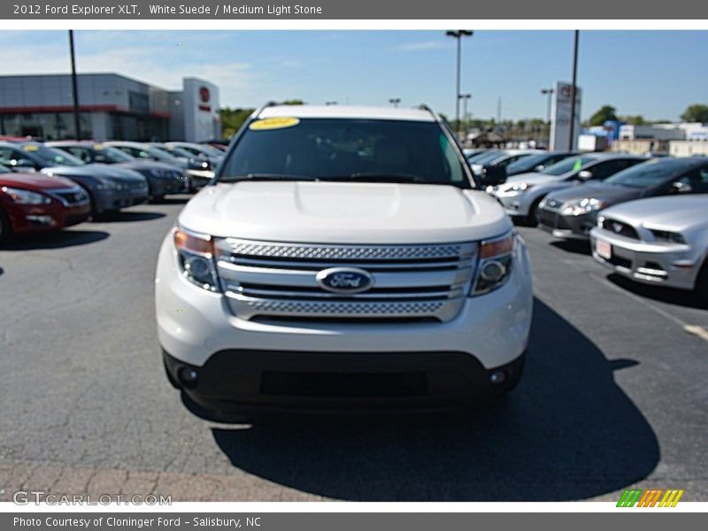 White Suede / Medium Light Stone 2012 Ford Explorer XLT