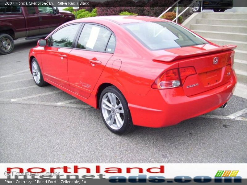 Rallye Red / Black 2007 Honda Civic Si Sedan