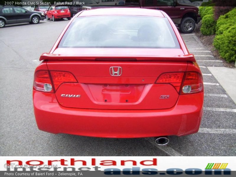 Rallye Red / Black 2007 Honda Civic Si Sedan