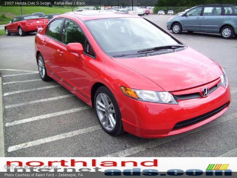Rallye Red / Black 2007 Honda Civic Si Sedan