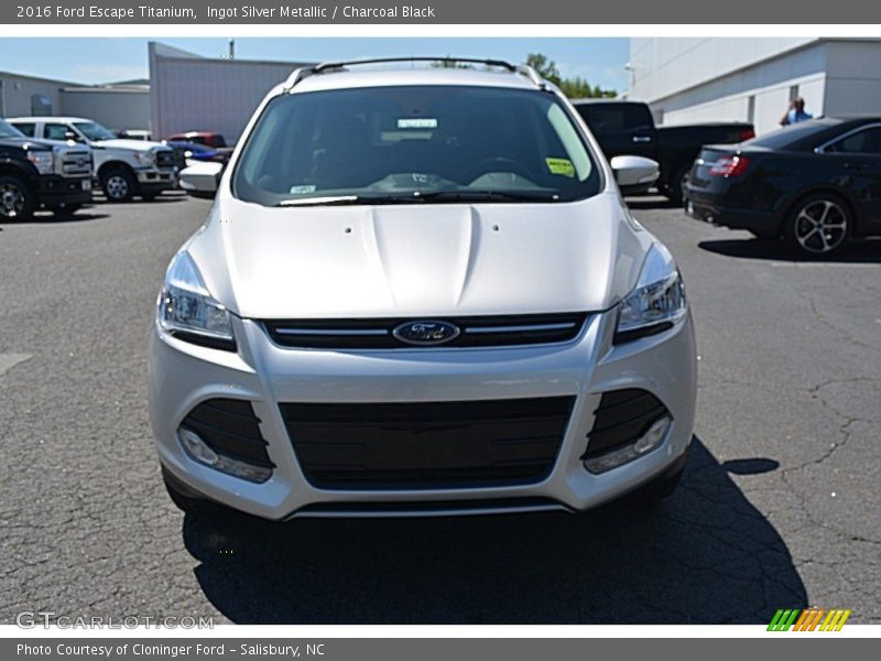Ingot Silver Metallic / Charcoal Black 2016 Ford Escape Titanium