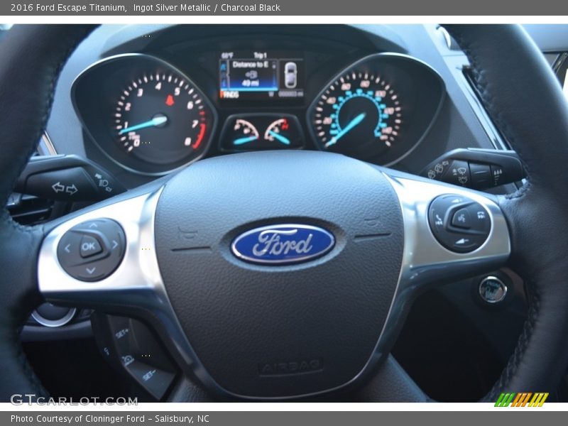 Ingot Silver Metallic / Charcoal Black 2016 Ford Escape Titanium
