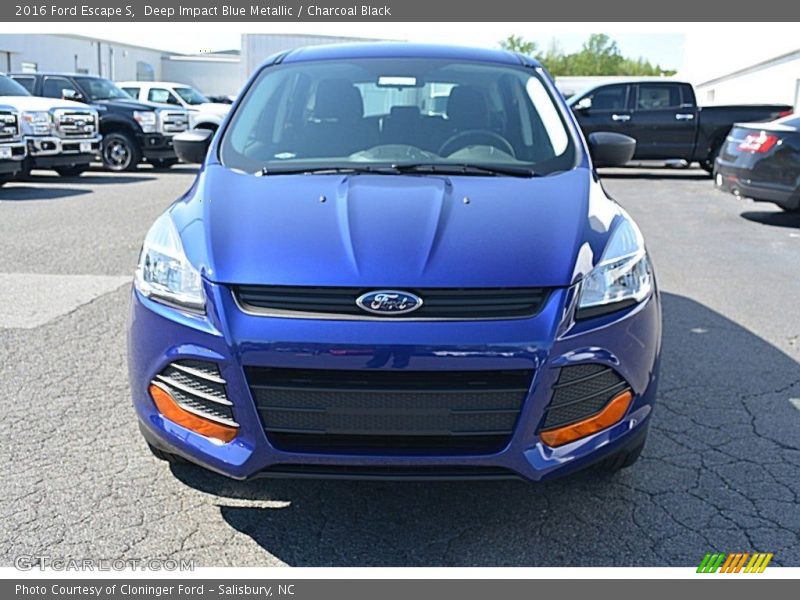 Deep Impact Blue Metallic / Charcoal Black 2016 Ford Escape S