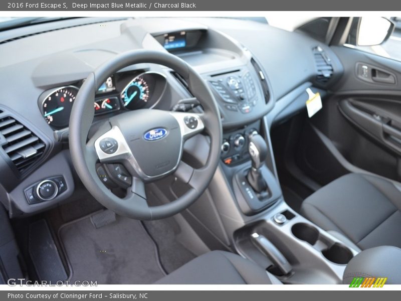Deep Impact Blue Metallic / Charcoal Black 2016 Ford Escape S