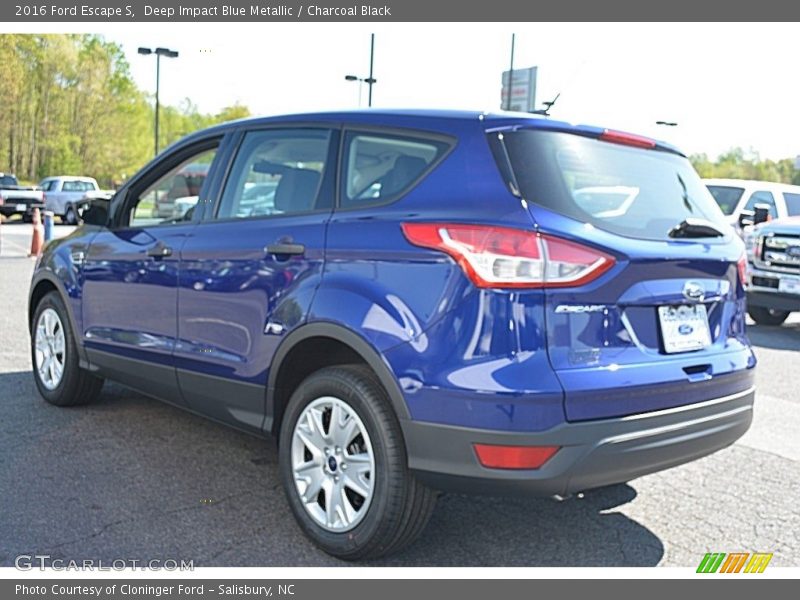 Deep Impact Blue Metallic / Charcoal Black 2016 Ford Escape S