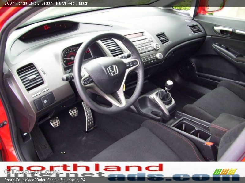 Rallye Red / Black 2007 Honda Civic Si Sedan