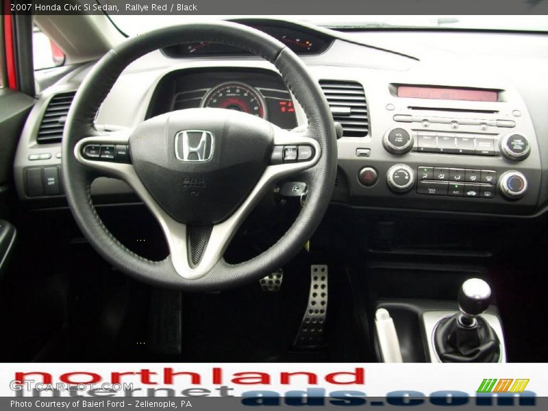 Rallye Red / Black 2007 Honda Civic Si Sedan