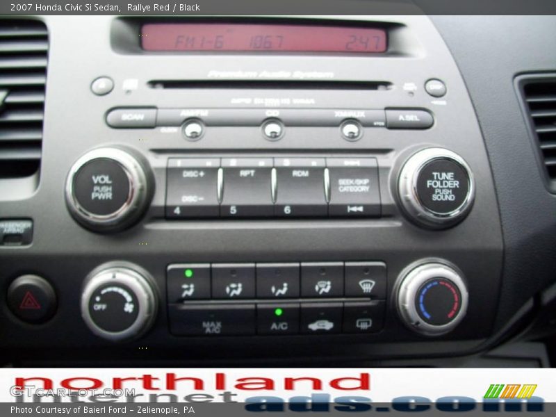 Rallye Red / Black 2007 Honda Civic Si Sedan