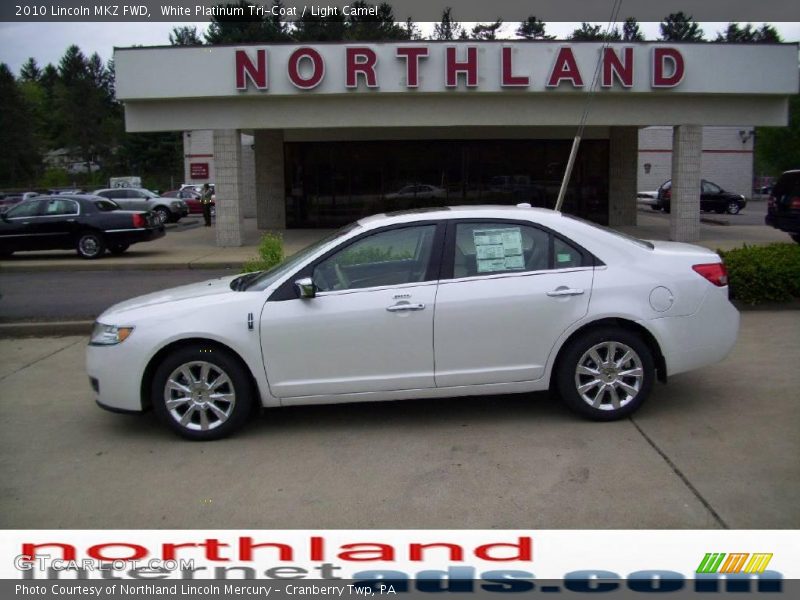 White Platinum Tri-Coat / Light Camel 2010 Lincoln MKZ FWD