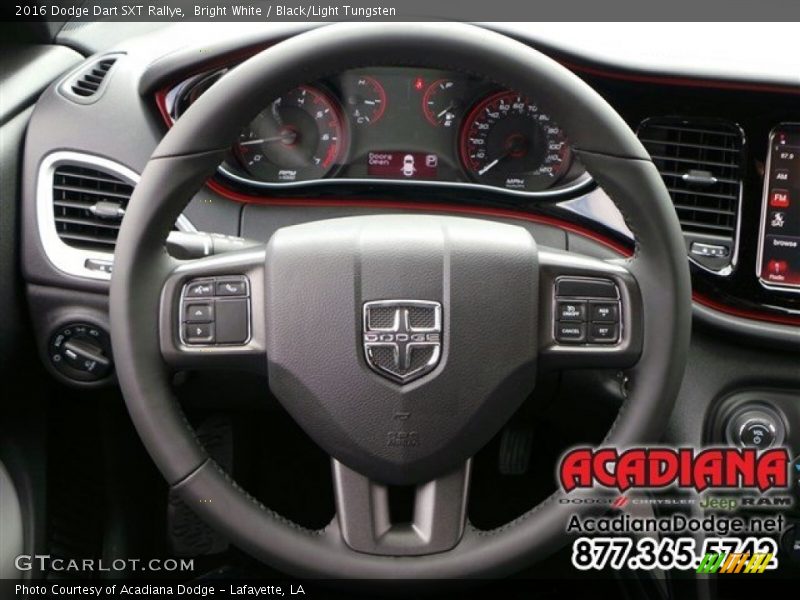 Bright White / Black/Light Tungsten 2016 Dodge Dart SXT Rallye
