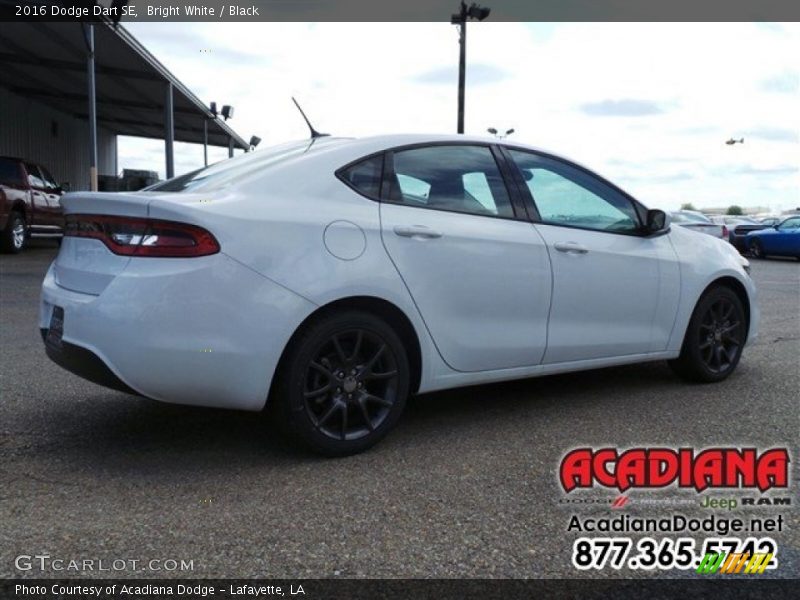 Bright White / Black 2016 Dodge Dart SE