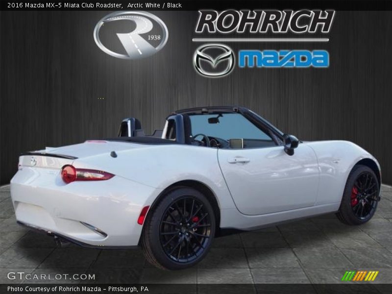 Arctic White / Black 2016 Mazda MX-5 Miata Club Roadster