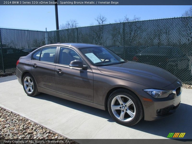 Sparkling Bronze Metallic / Venetian Beige 2014 BMW 3 Series 320i xDrive Sedan