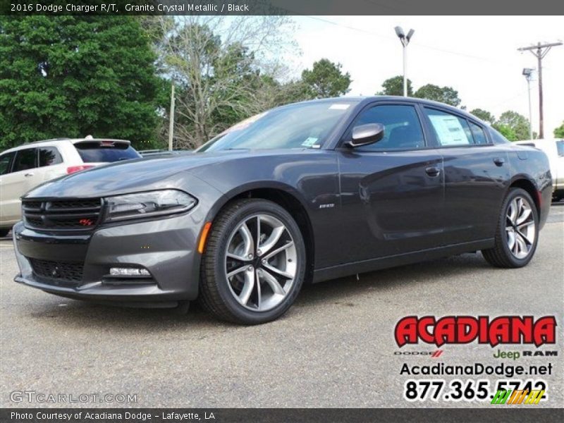 Granite Crystal Metallic / Black 2016 Dodge Charger R/T