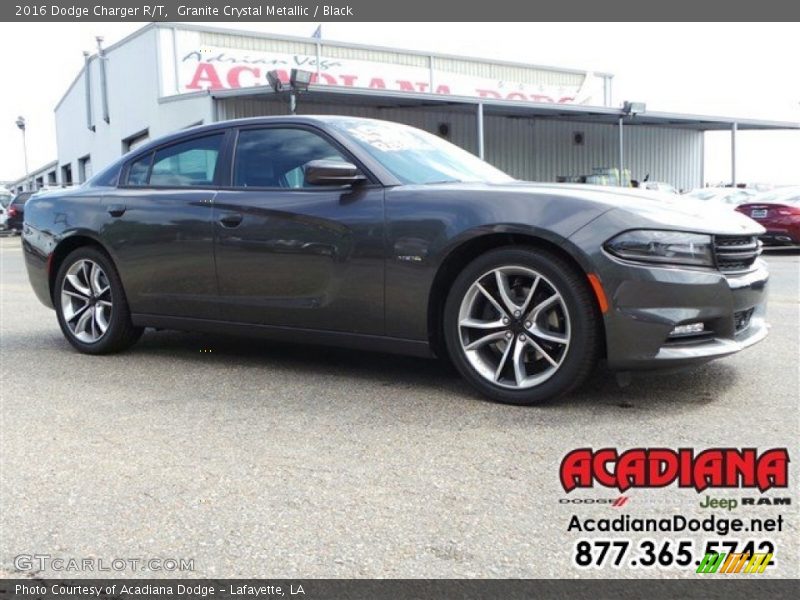 Granite Crystal Metallic / Black 2016 Dodge Charger R/T