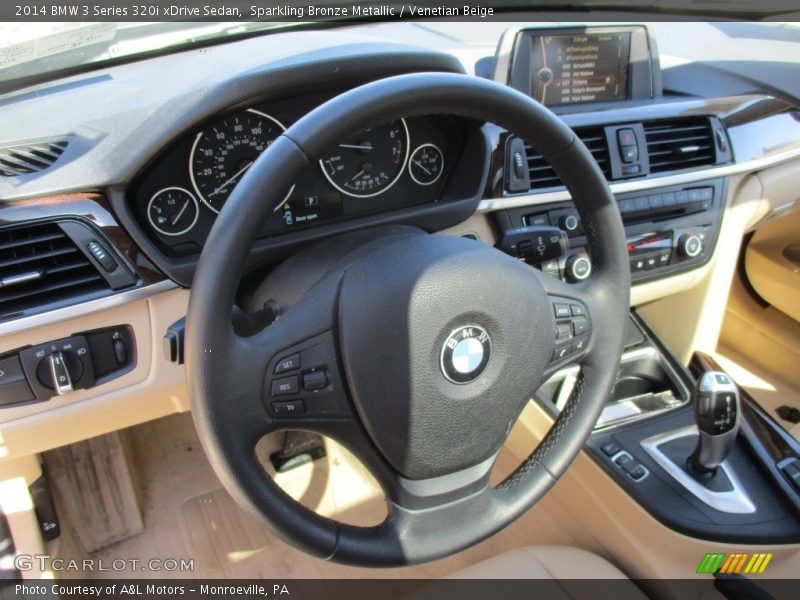 Sparkling Bronze Metallic / Venetian Beige 2014 BMW 3 Series 320i xDrive Sedan