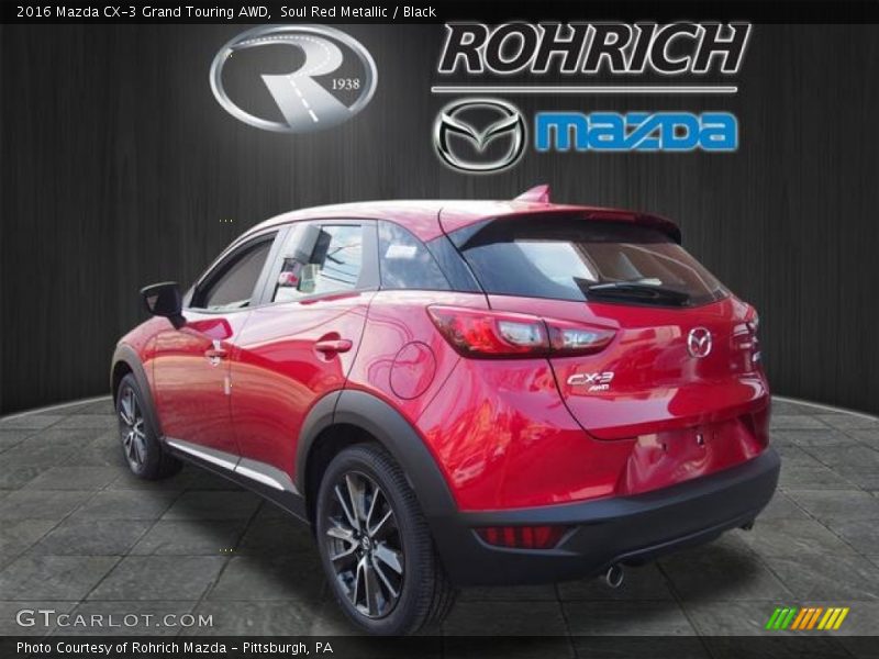 Soul Red Metallic / Black 2016 Mazda CX-3 Grand Touring AWD