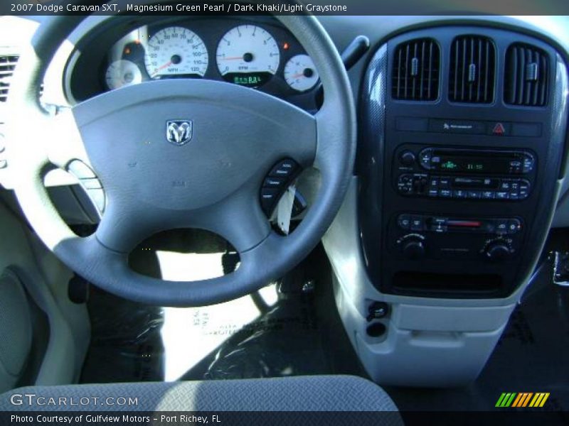 Magnesium Green Pearl / Dark Khaki/Light Graystone 2007 Dodge Caravan SXT