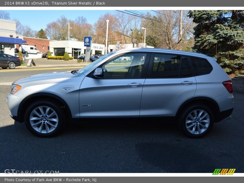 Titanium Silver Metallic / Black 2014 BMW X3 xDrive28i