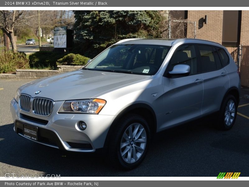 Titanium Silver Metallic / Black 2014 BMW X3 xDrive28i