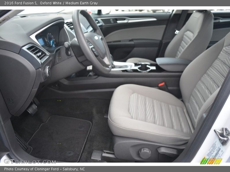 Oxford White / Medium Earth Gray 2016 Ford Fusion S